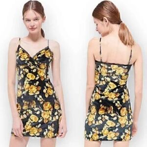 Urban Outfitters form-fitting velvet, lace-trimmed dress